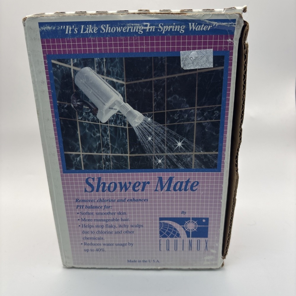 Equinox Shower Mate Shower Water Filter System Filtered Shower Head Open Box